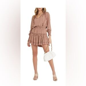VICI collection smocked long sleeve dress
